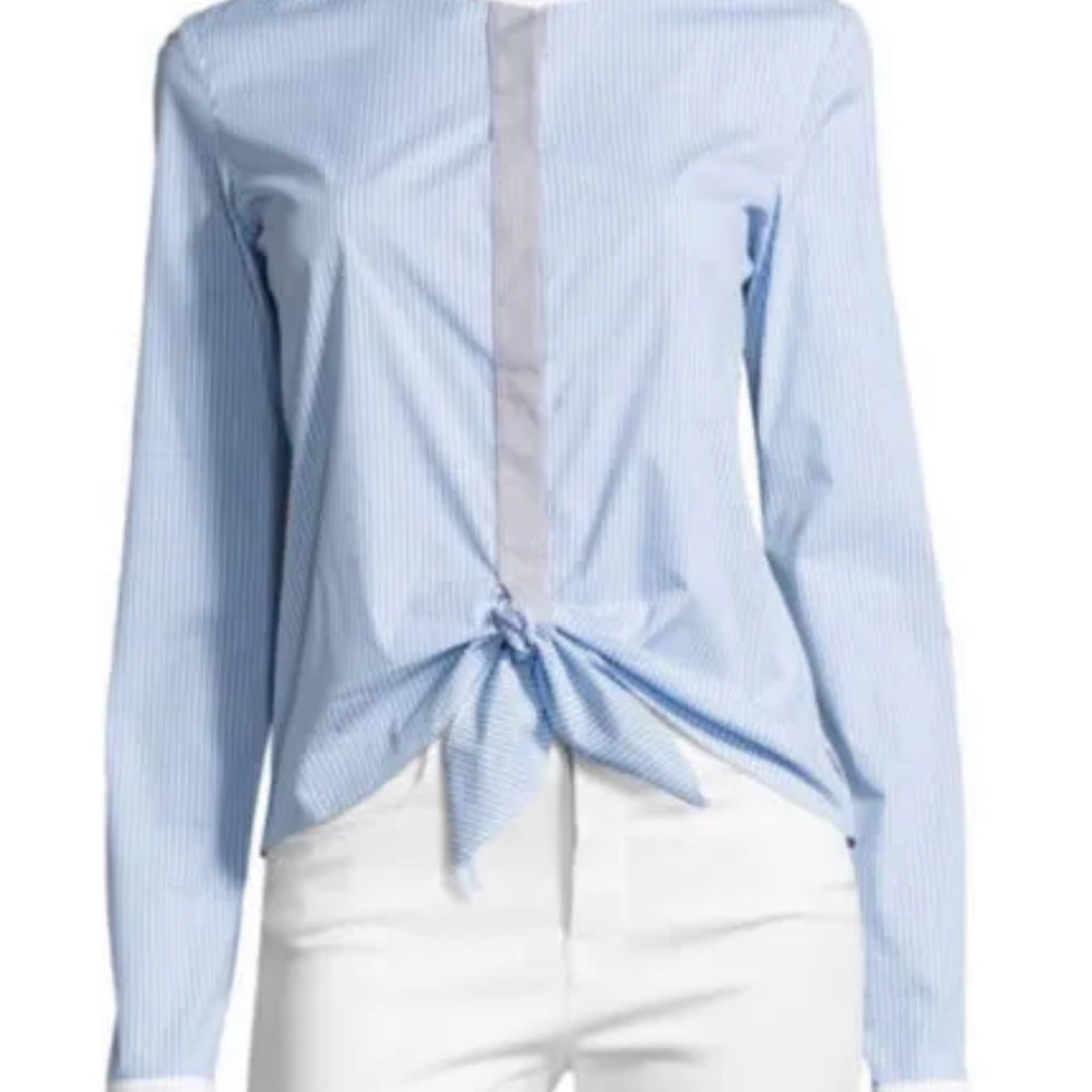 Bailey 44 Women's Homeostasis Shirt long Sleeves Button Down Plaid Front Tie 4